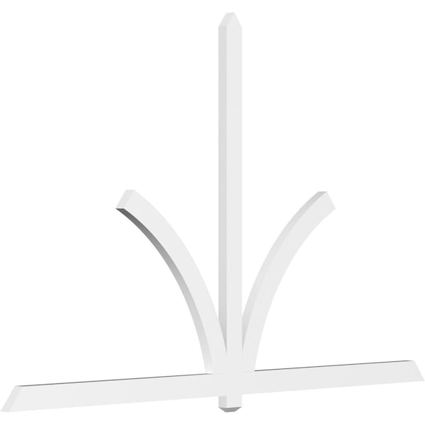 Ekena Millwork Redmond Architectural Grade PVC Gable Bracket, 108"W x 67 1/2"H x 2"D x 4"F, 15/12 Pitch GBP108X68X0204RED00 - main